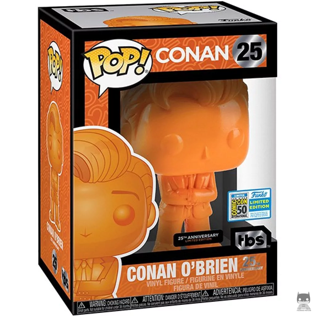 Conan O'Brien (Orange) Funko Pop! figure in its box