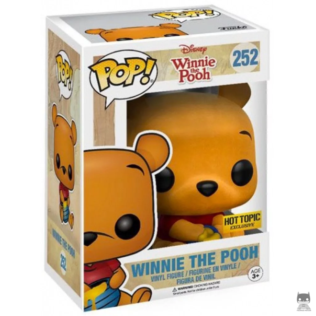 Winnie the Pooh Seated (Flocked) Funko Pop! figure in its box