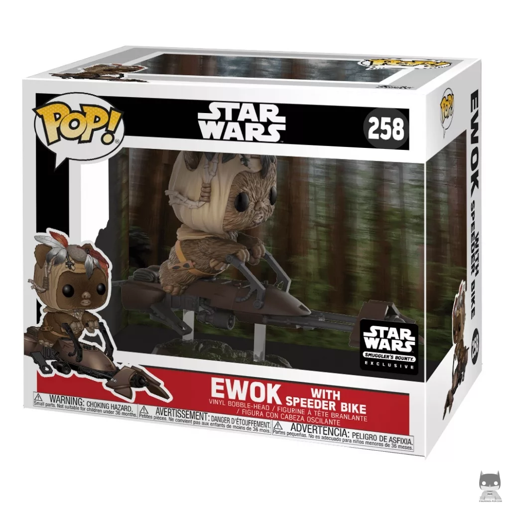 Ewok with Speeder Bike Funko Pop! figure in its box