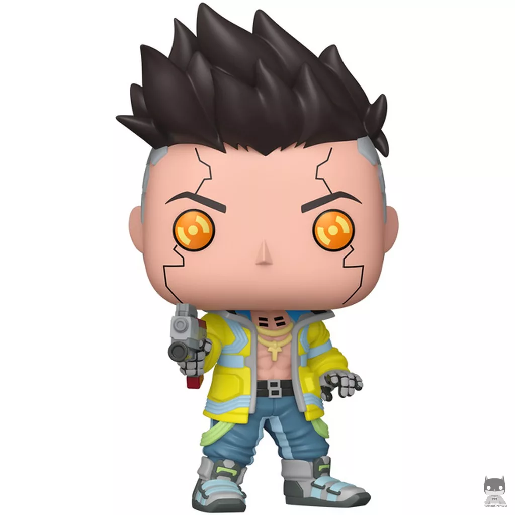 David Martinez with HJKE-11 Yukimura (Chase & Glow in the Dark) Funko Pop! figure (Cyberpunk 2077)
