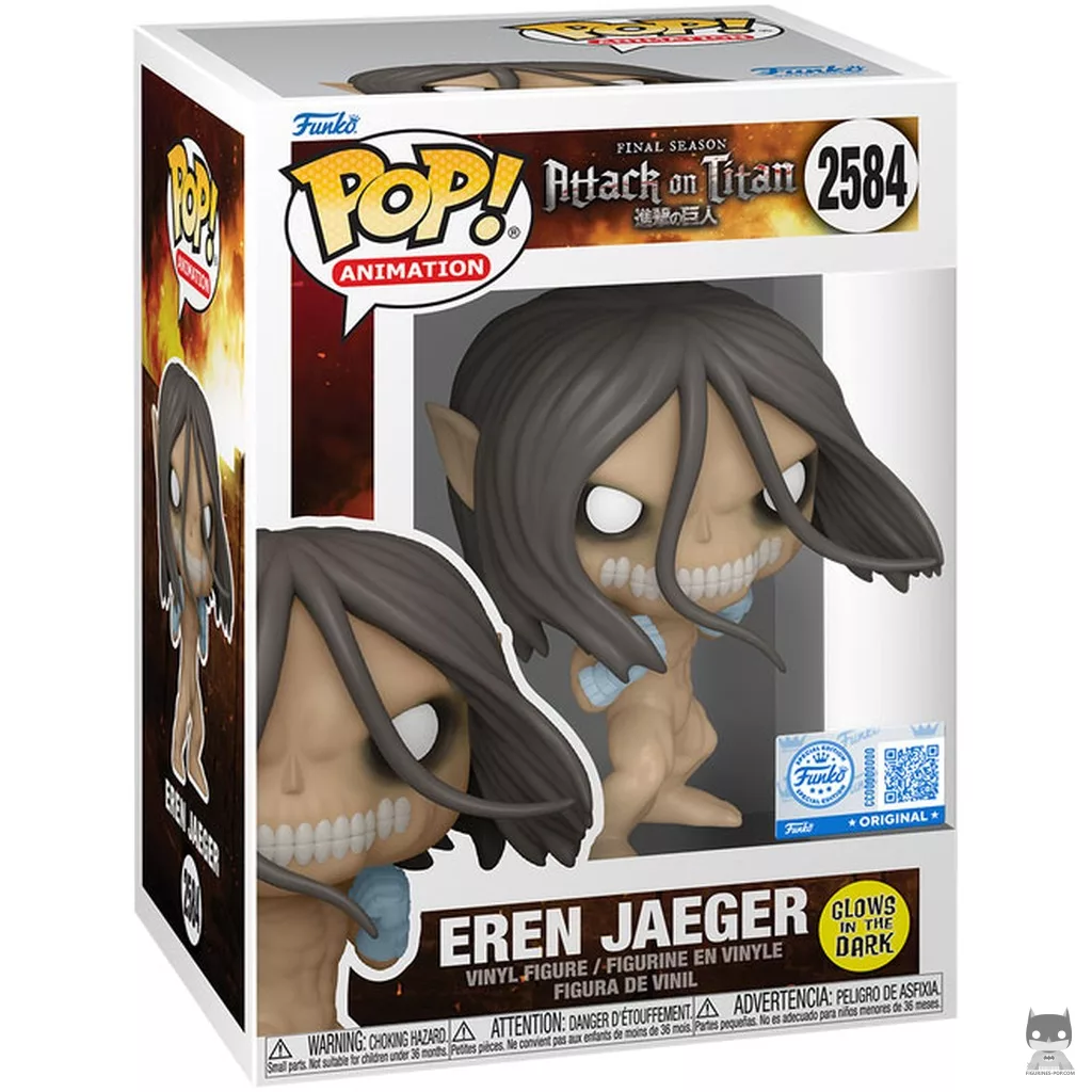 Eren Jaeger (Attack Titan Form) (Glow in the Dark) Funko Pop! figure in its box