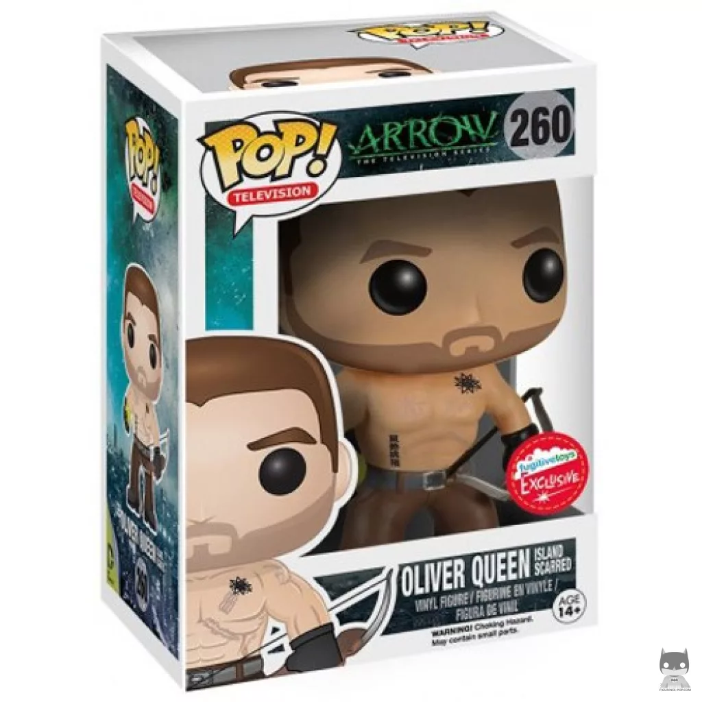 Oliver Queen (Island Scarred) Funko Pop! figure in its box