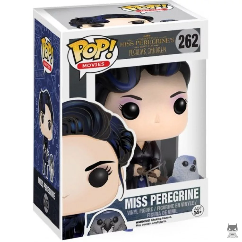 Miss Peregrine with Falcon Funko Pop! figure in its box