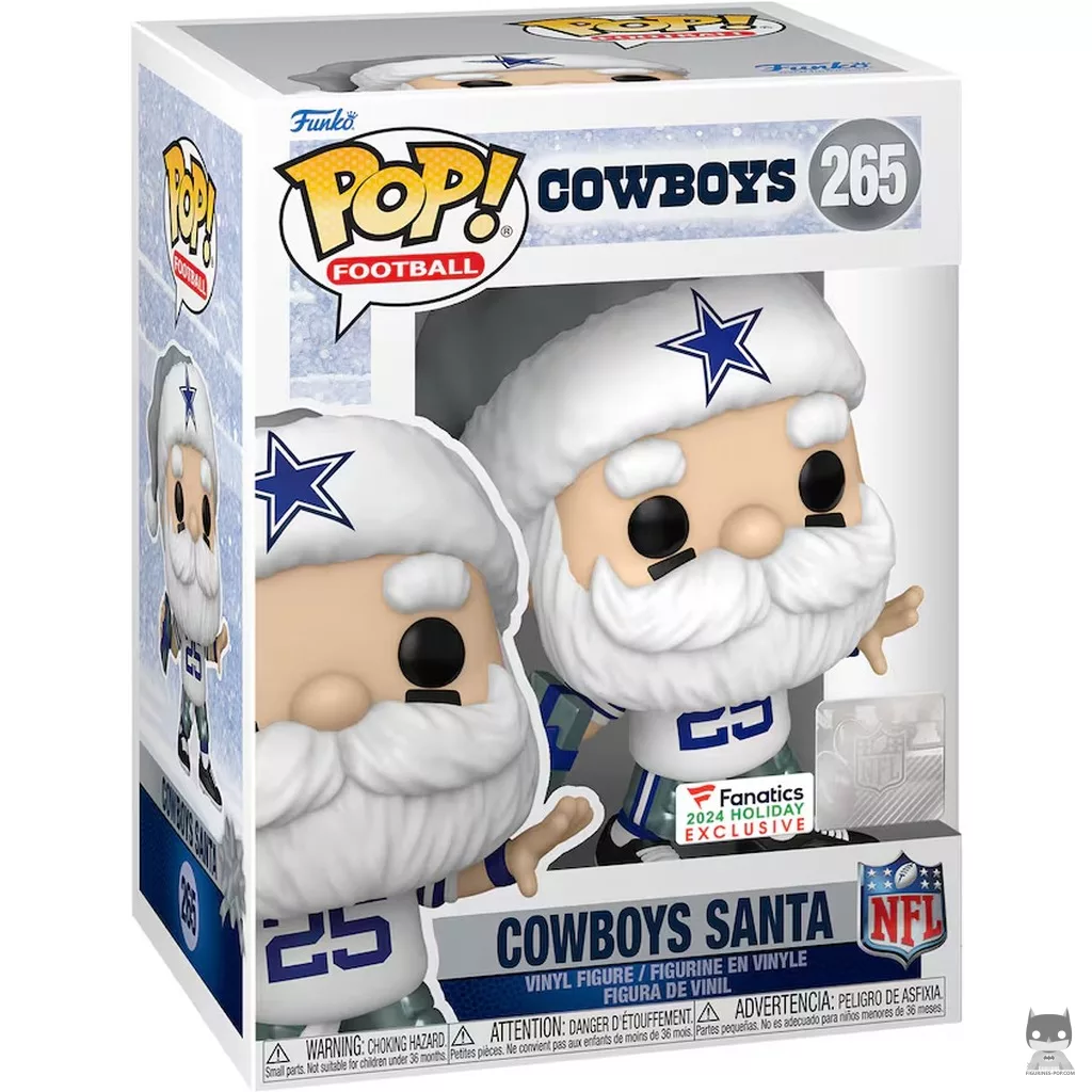 Cowboys Santa Funko Pop! figure in its box