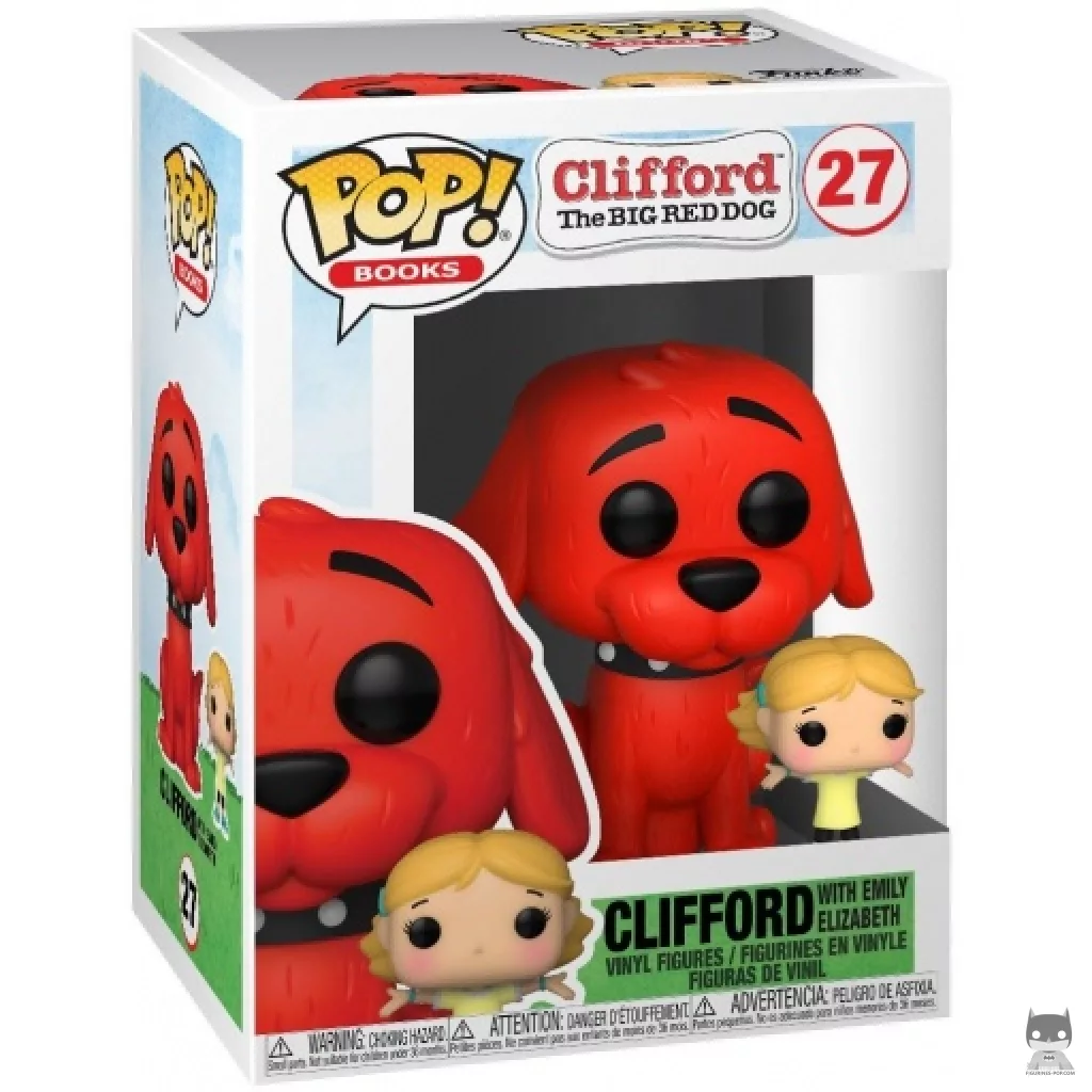 Clifford with Emily Elizabeth Funko Pop! figure in its box