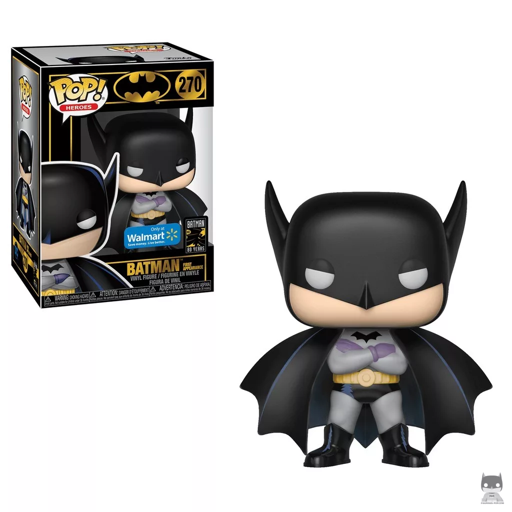 Batman First Appearance (Light) Funko Pop! figure in its box