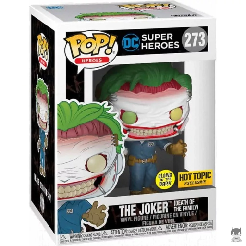 The Joker (Death of the Family) (Glow in the Dark) Funko Pop! figure in its box