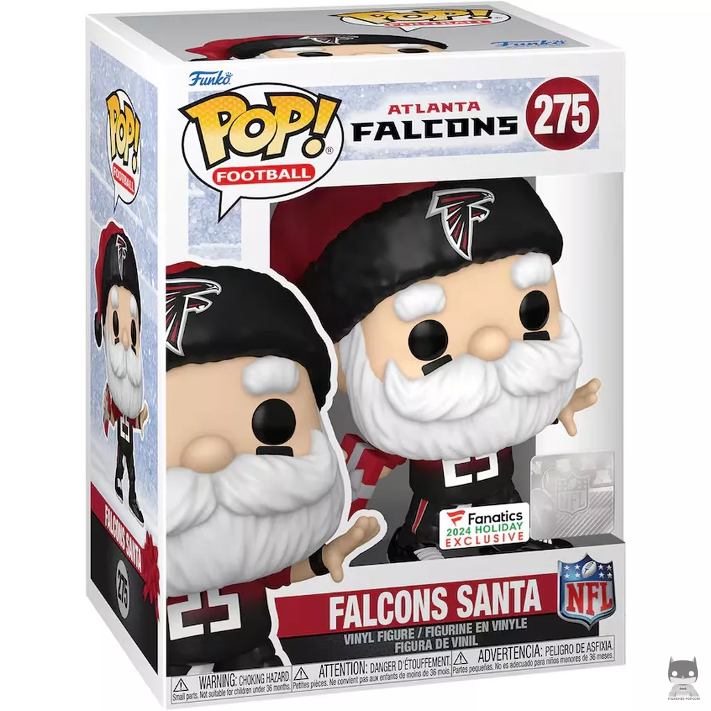 Falcons Santa Funko Pop! figure in its box