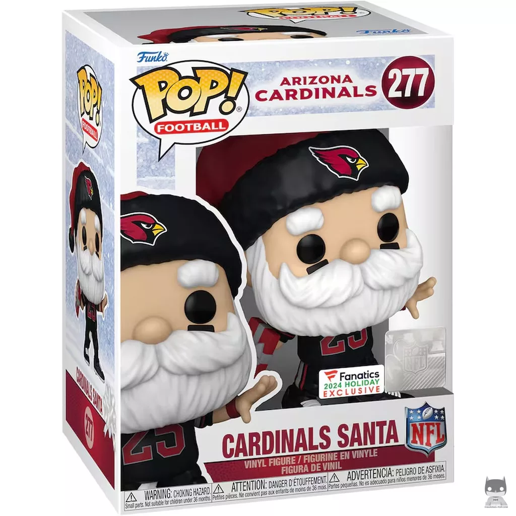 Cardinals Santa Funko Pop! figure in its box