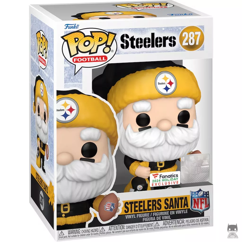 Steelers Santa Funko Pop! figure in its box
