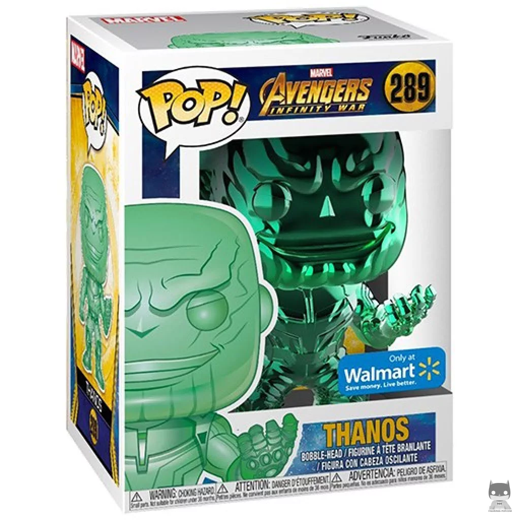 Thanos (Green & Chrome) Funko Pop! figure in its box