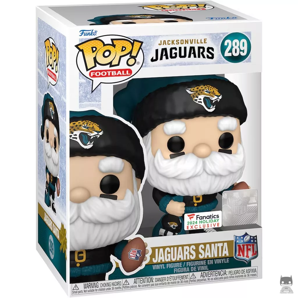 Jaguars Santa Funko Pop! figure in its box
