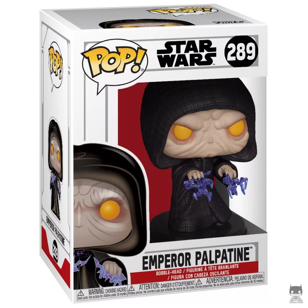 Emperor Palpatine Electric Charge Funko Pop! figure in its box