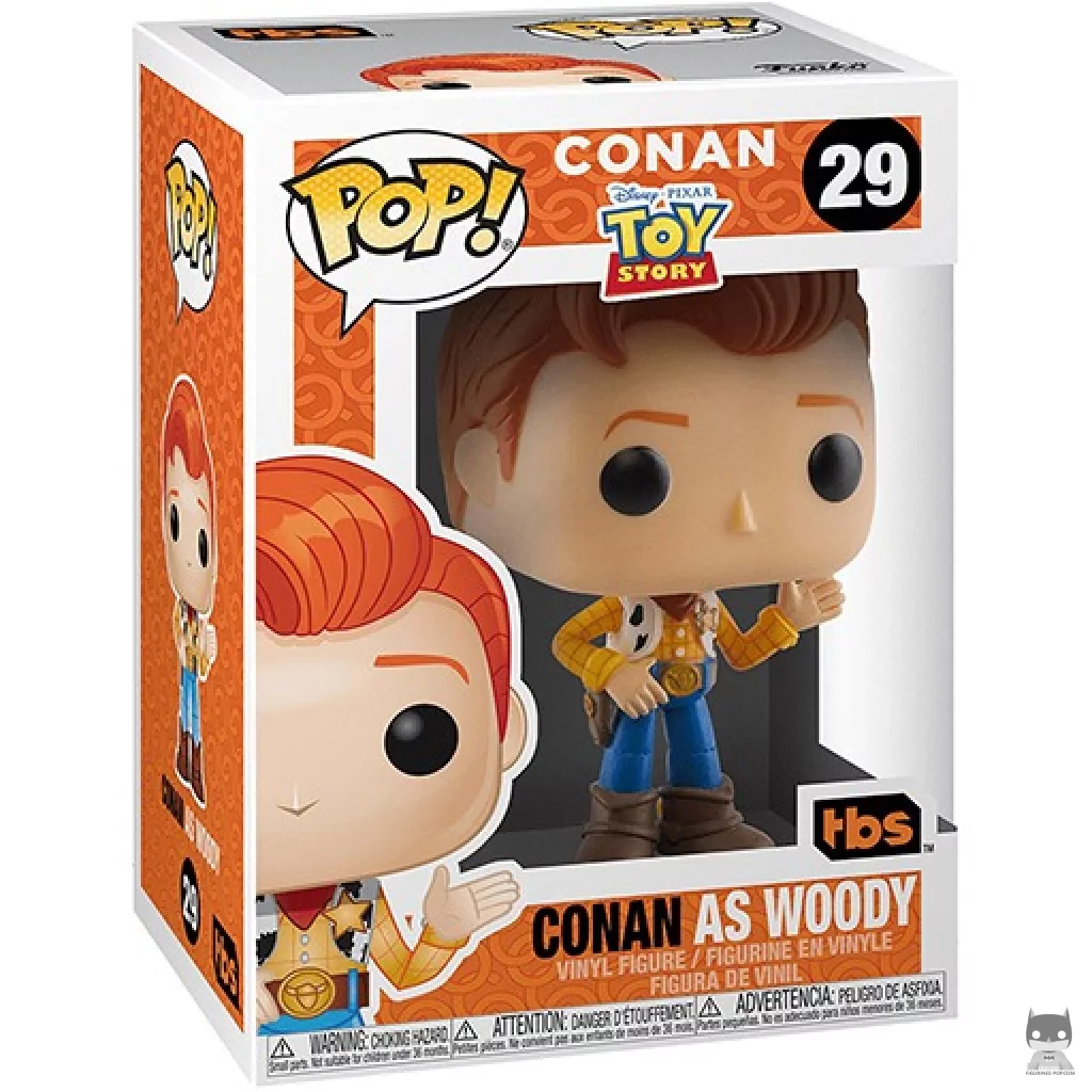 Conan as Woody Funko Pop! figure in its box