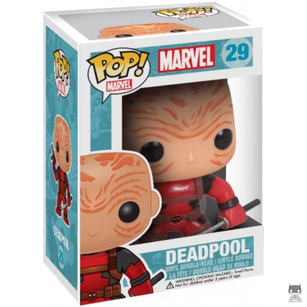 Deadpool Unmasked Funko Pop! figure in its box