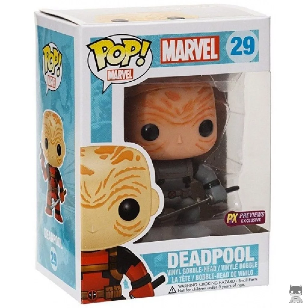 Deadpool Unmasked (Grey) Funko Pop! figure in its box