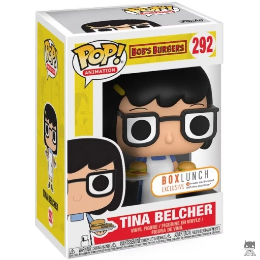Tina Belcher with Cheeseburgers Funko Pop! figure in its box