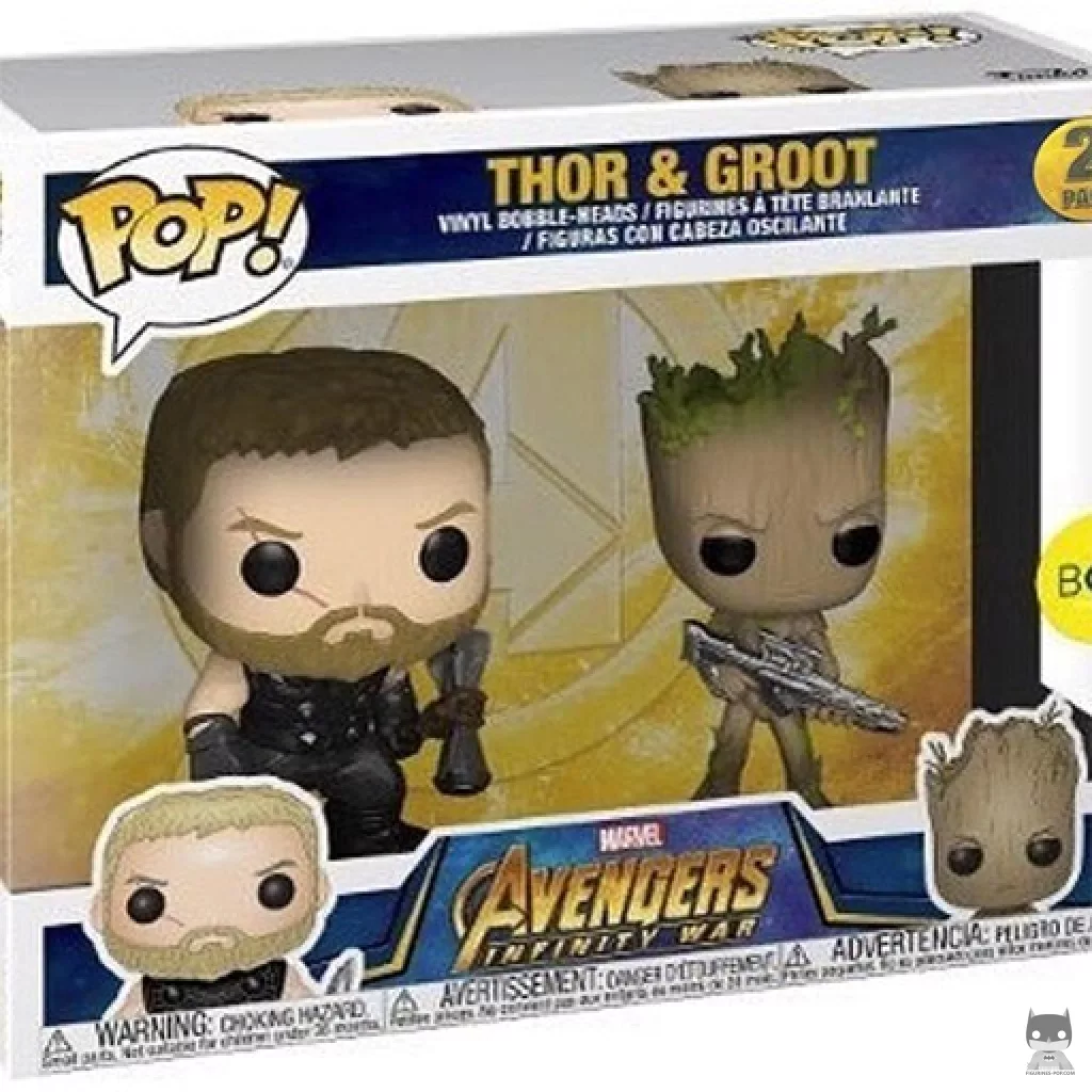 Thor & Groot Funko Pop! figure in its box