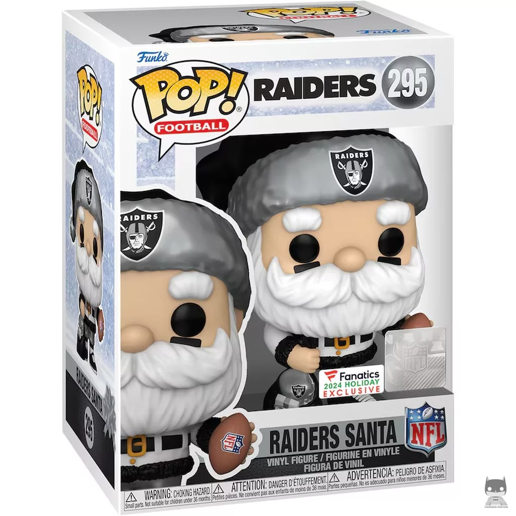 Raiders Santa Funko Pop! figure in its box