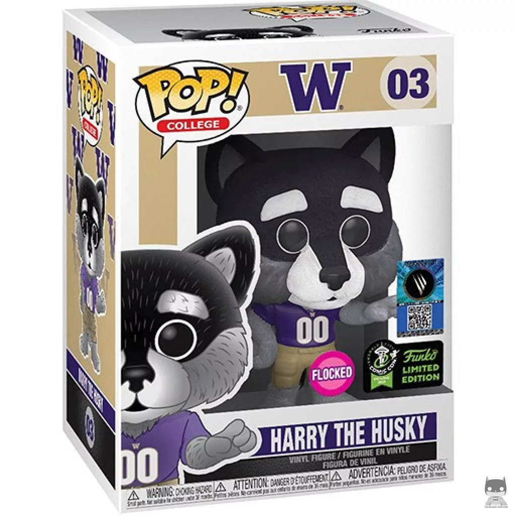 Harry the Husky (UW) (Flocked) Funko Pop! figure in its box