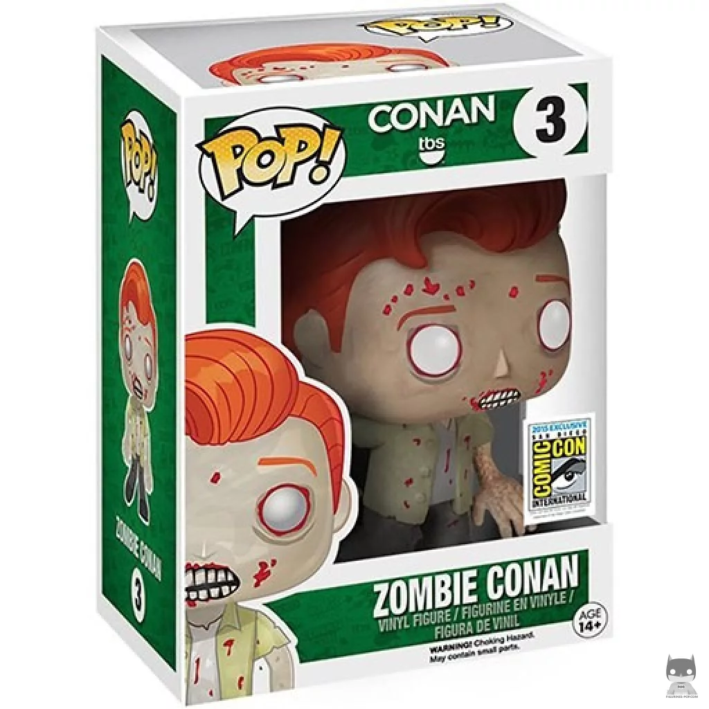 Conan O'Brien as Zombie Funko Pop! figure in its box