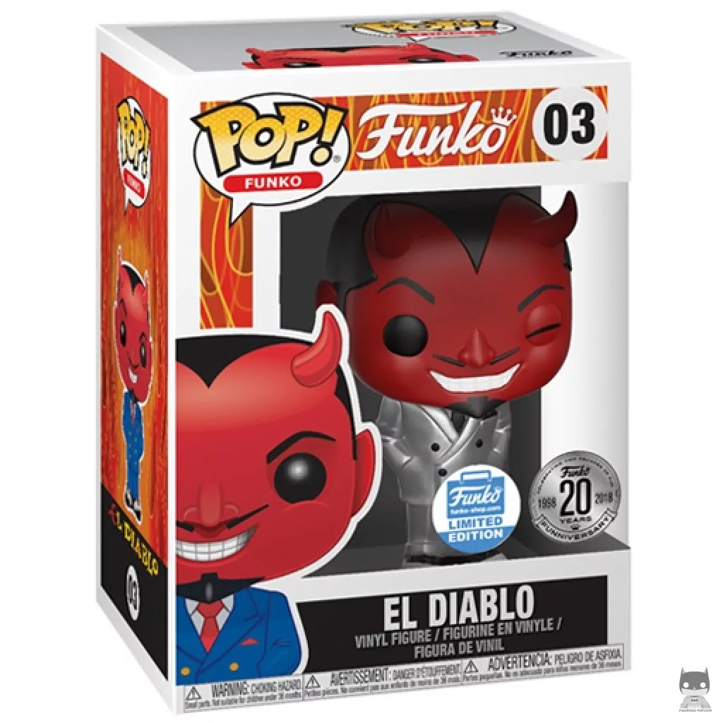 El Diablo (in Suit) (Silver) Funko Pop! figure in its box