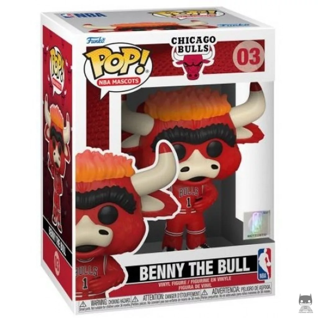 Benny the Bull (Chicago Bulls) Funko Pop! figure in its box