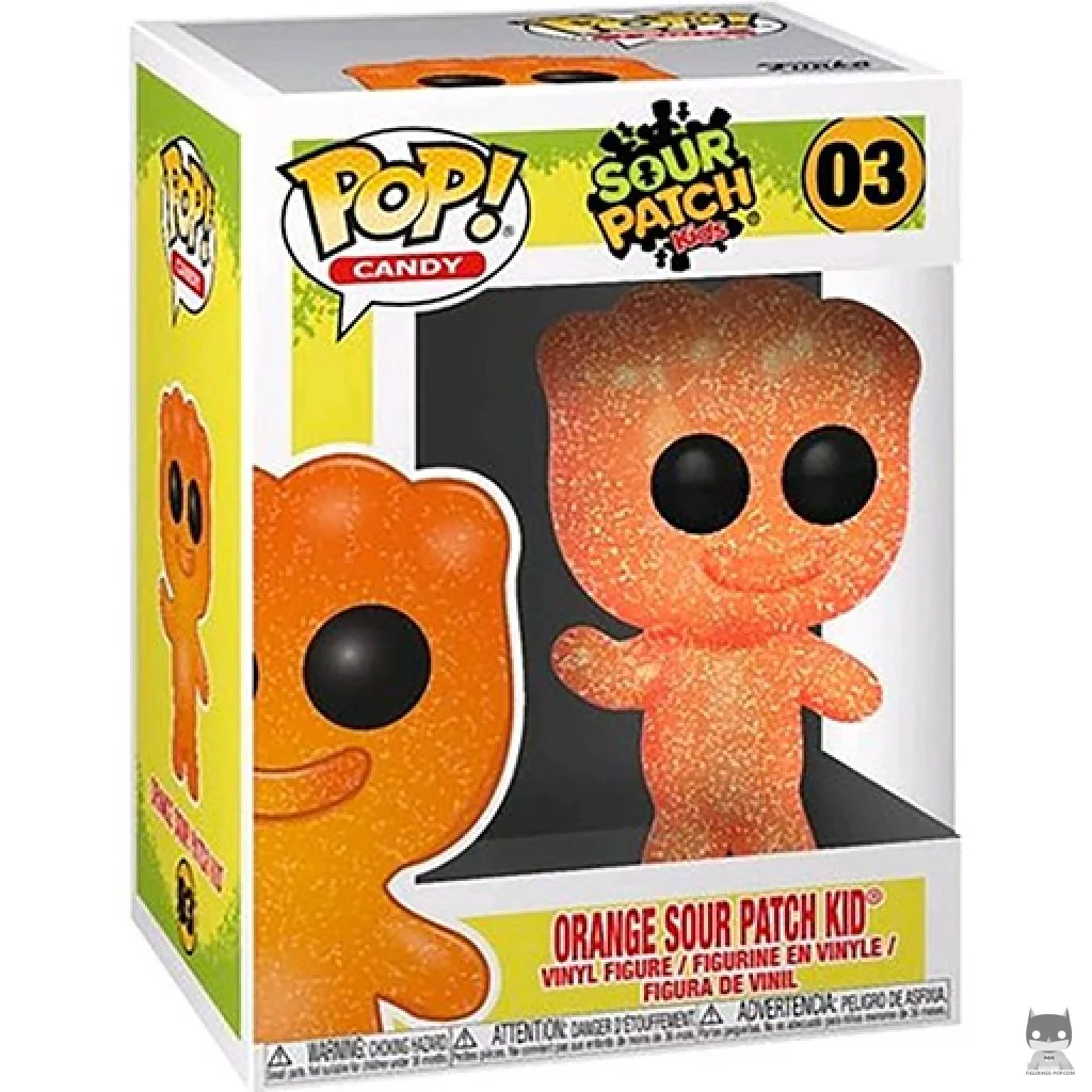 Orange Sour Patch Kid Funko Pop! figure in its box