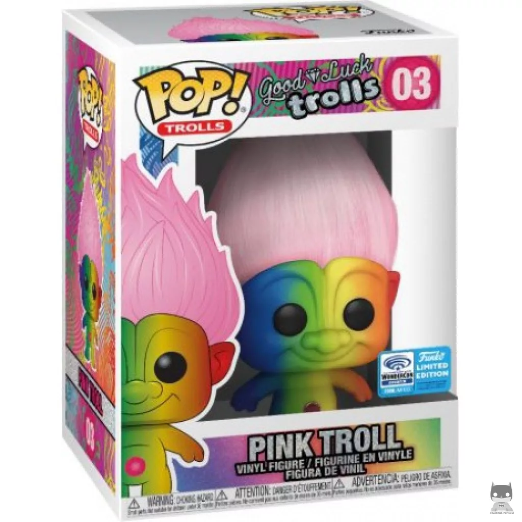 Pink Troll (Rainbow) Funko Pop! figure in its box