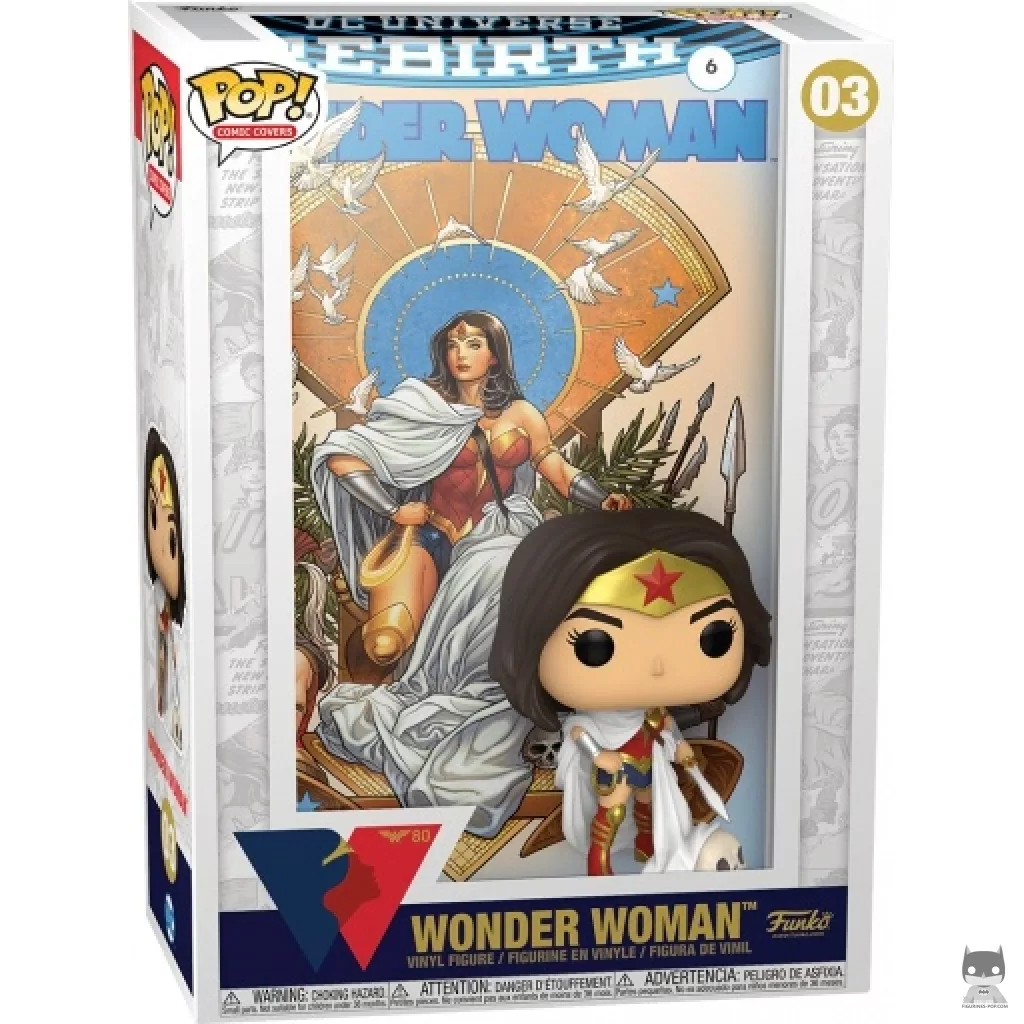 Wonder Woman Rebirth on Throne Funko Pop! figure in its box