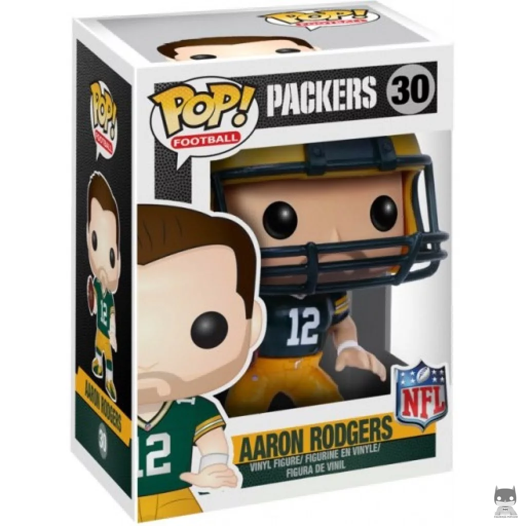 Aaron Rodgers Funko Pop! figure in its box