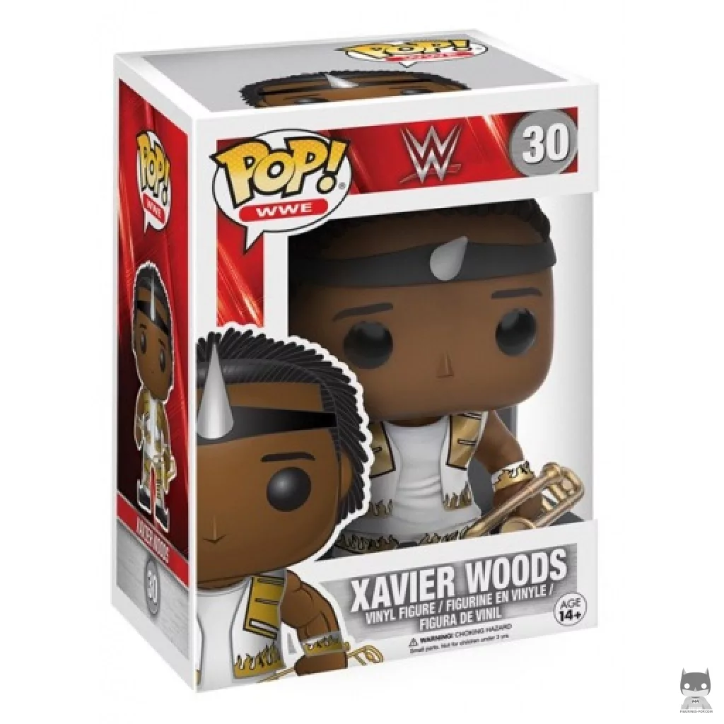 Xavier Woods (Gold & White) Funko Pop! figure in its box