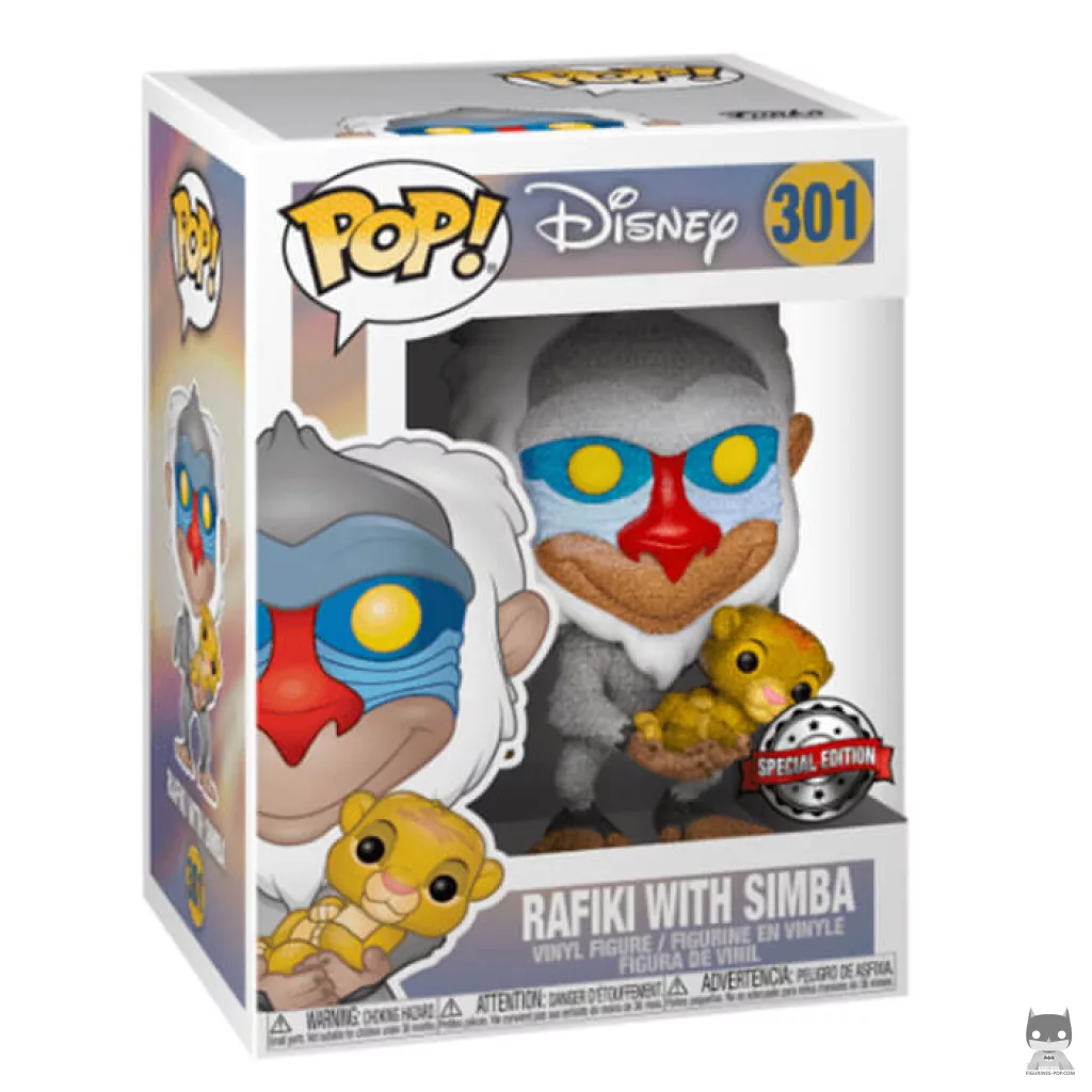Rafiki with Simba (Diamond Glitter) Funko Pop! figure in its box
