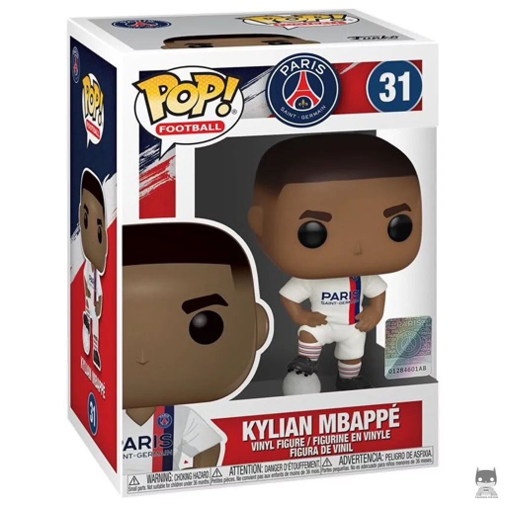 Kylian Mbappé (Paris Saint-Germain) (White) Funko Pop! figure in its box