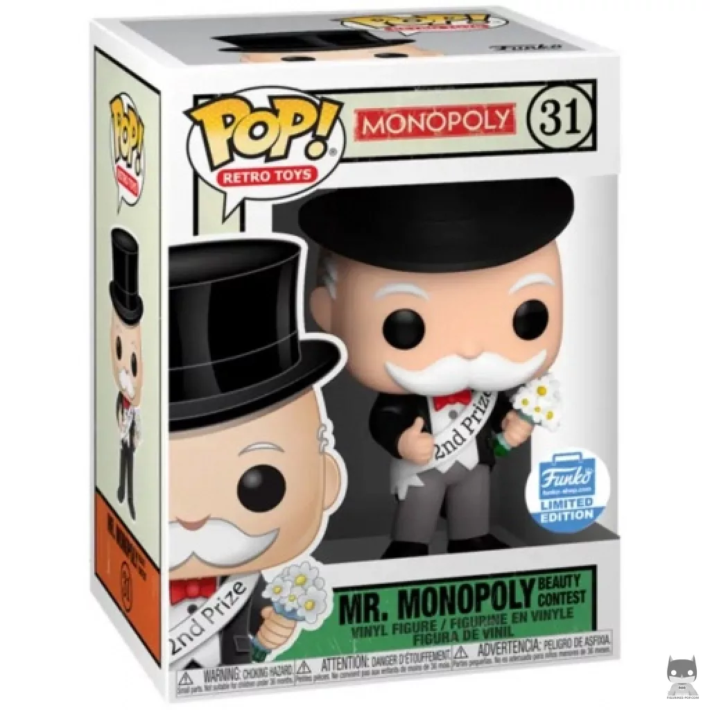 Mr. Monopoly Beauty Contest Funko Pop! figure in its box