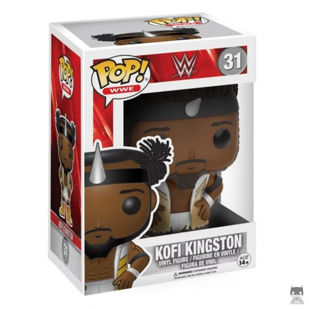 Kofi Kingston Funko Pop! figure in its box