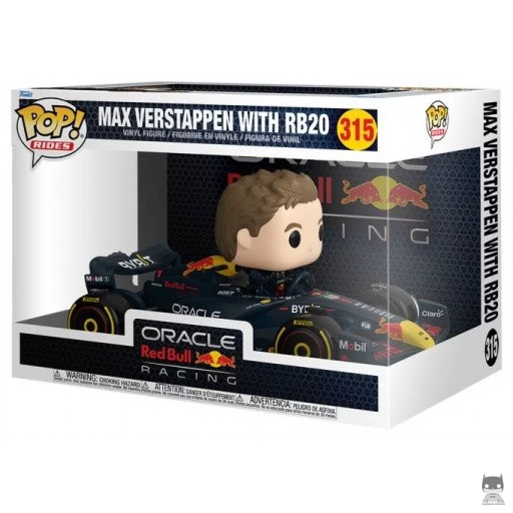 Max Verstappen with RB20 Funko Pop! figure in its box