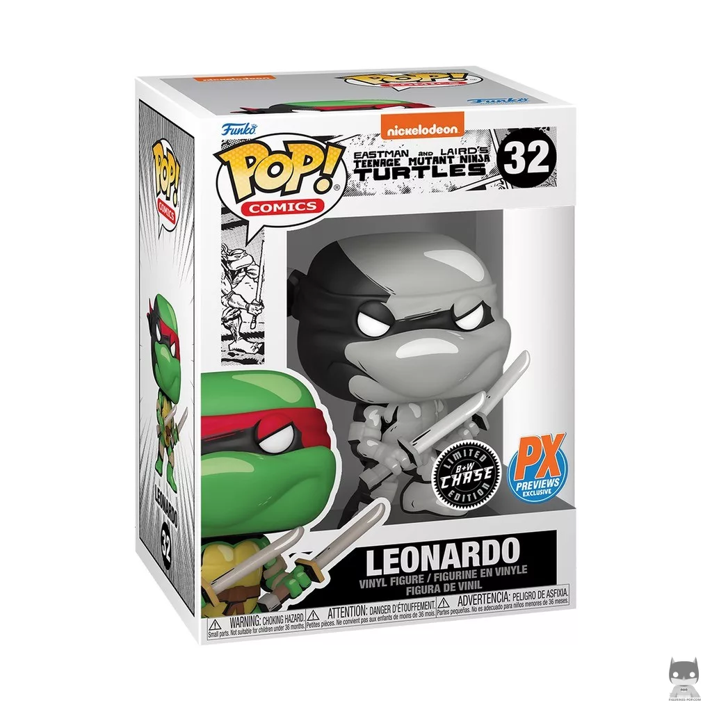 Leonardo (Black & White Chase) Funko Pop! figure in its box