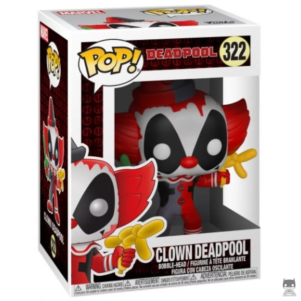 Clown Deadpool Funko Pop! figure in its box