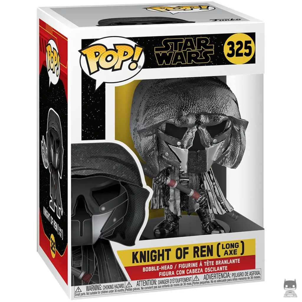 Knight of Ren Long Axe (Hematite Chrome) Funko Pop! figure in its box