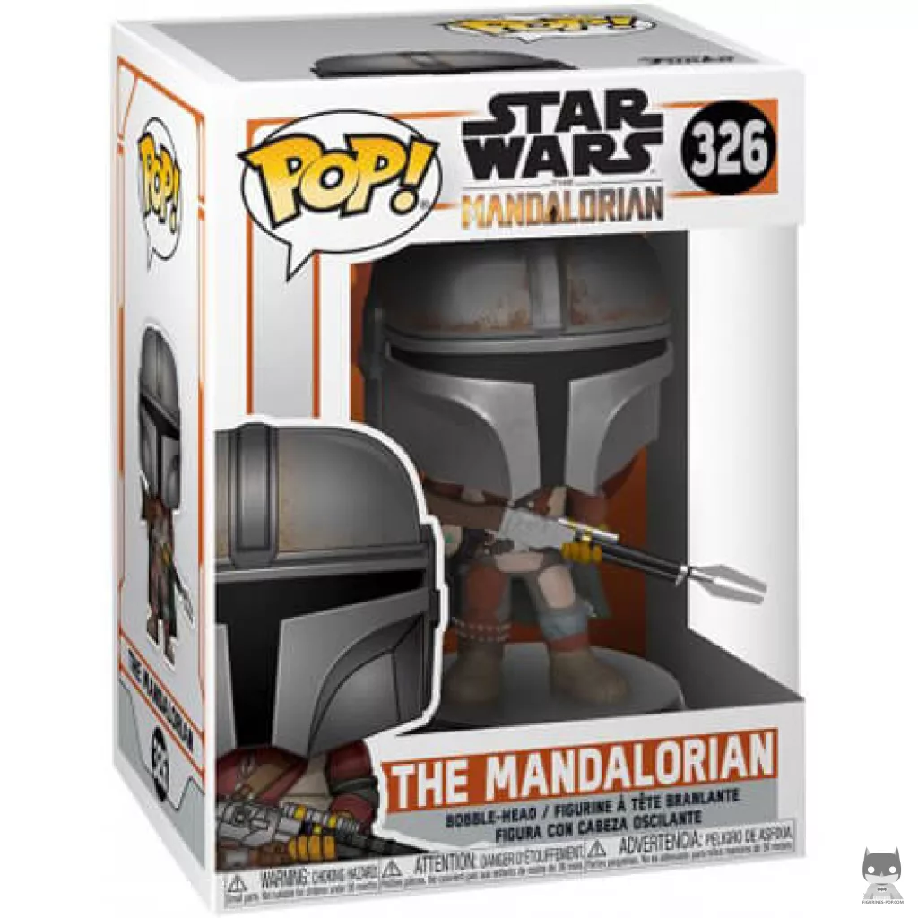 The Mandalorian Funko Pop! figure in its box