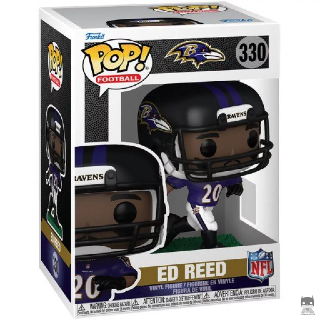 Ed Reed Funko Pop! figure in its box