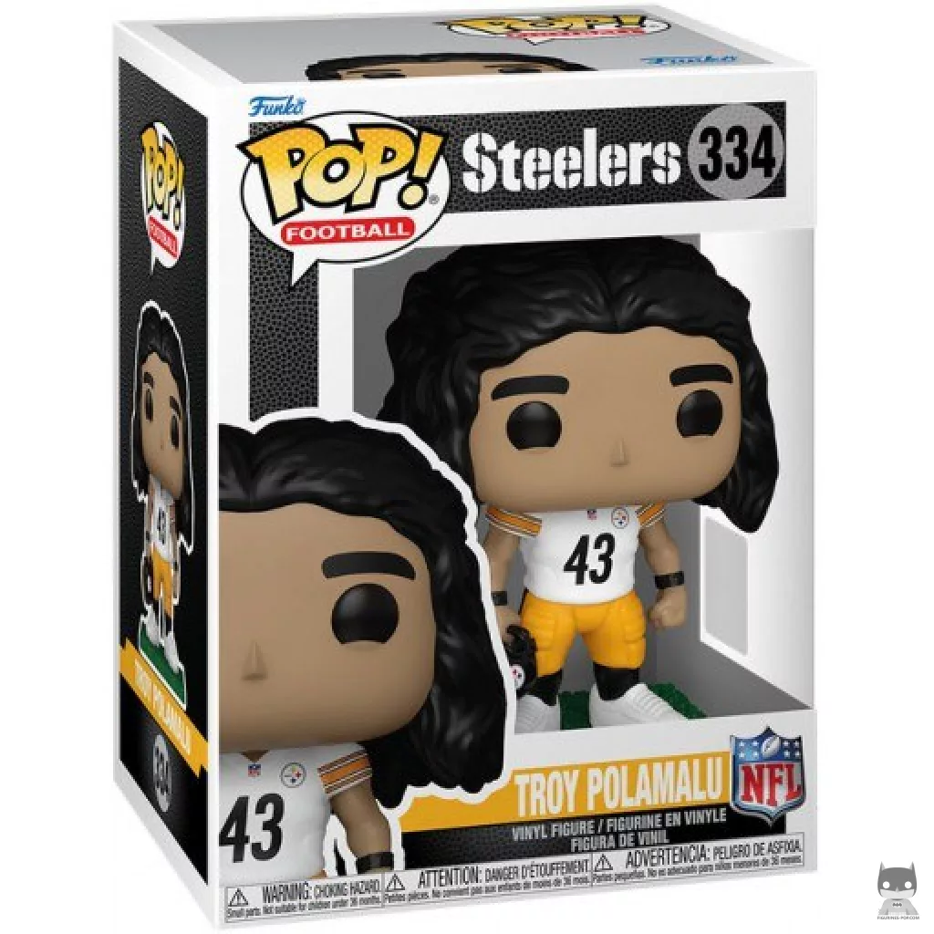Troy Polamalu Funko Pop! figure in its box