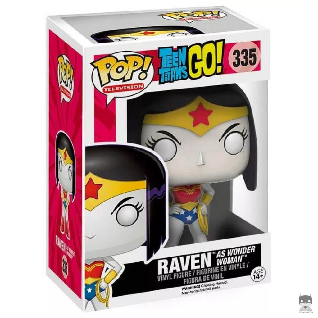 Raven as Wonder Woman Funko Pop! figure in its box