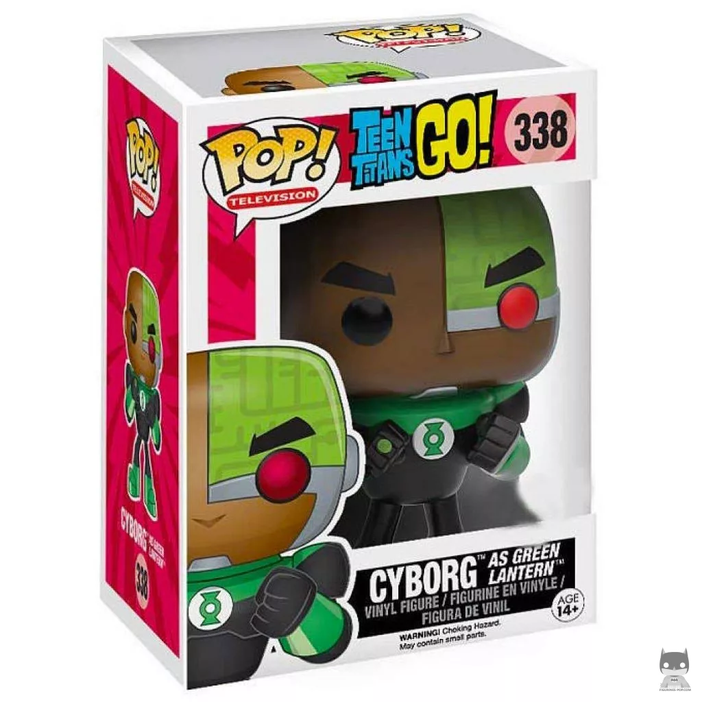 Cyborg as Green Lantern Funko Pop! figure in its box