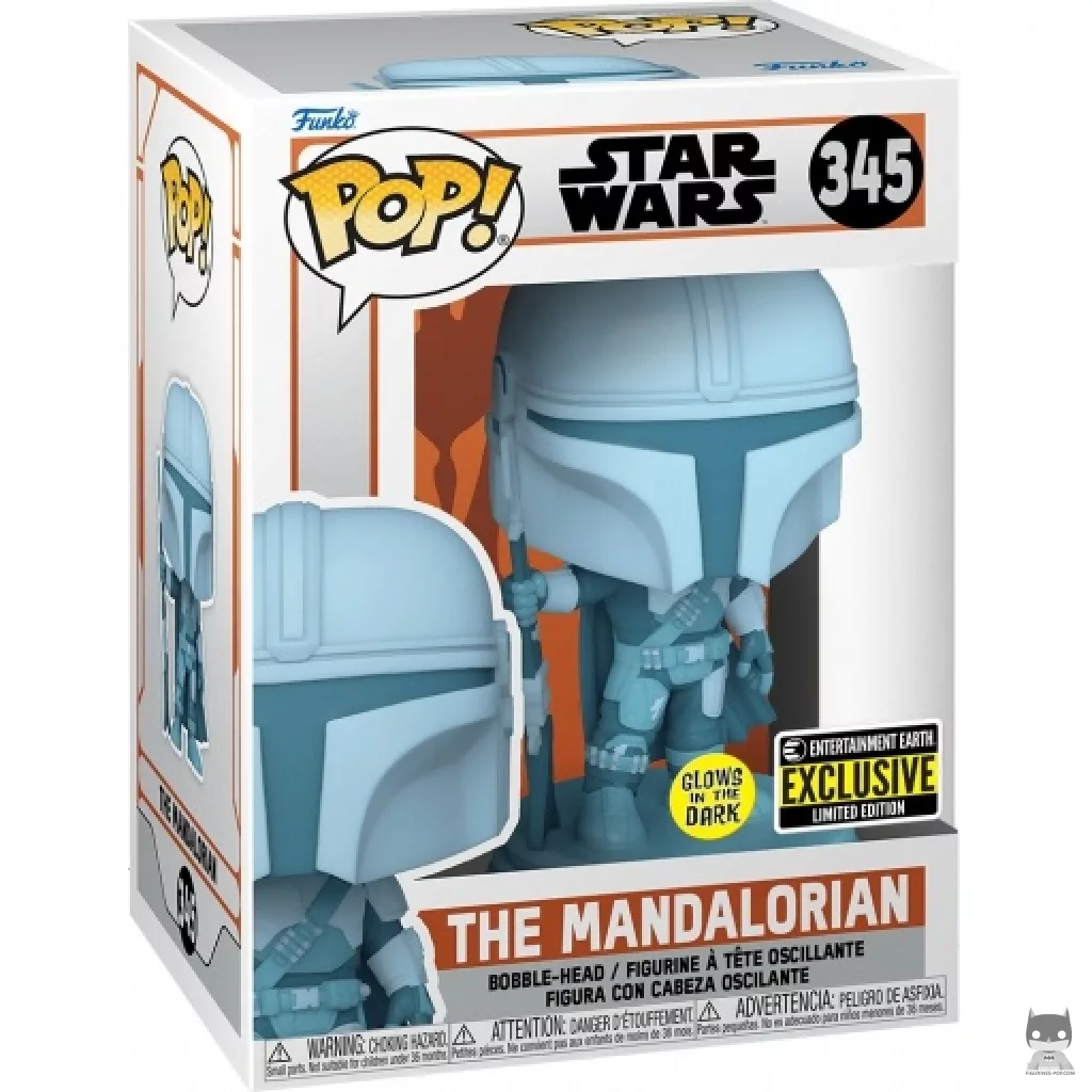 The Mandalorian Funko Pop! figure in its box