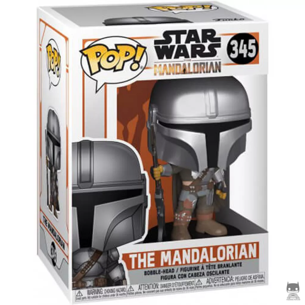 The Mandalorian Funko Pop! figure in its box