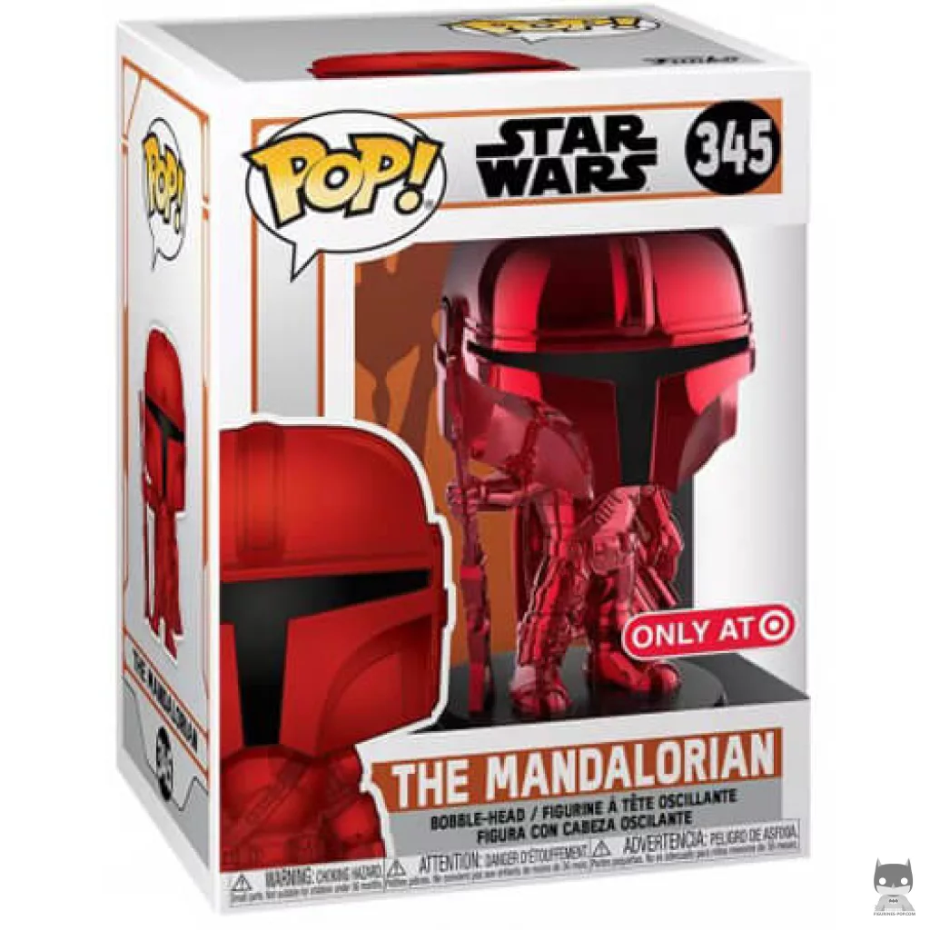 The Mandalorian (Metallic) Funko Pop! figure in its box