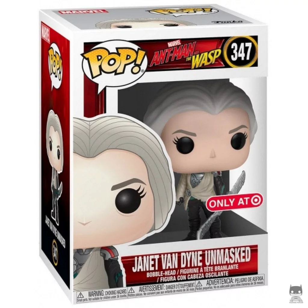 Janet van Dyne (Unmasked) Funko Pop! figure in its box