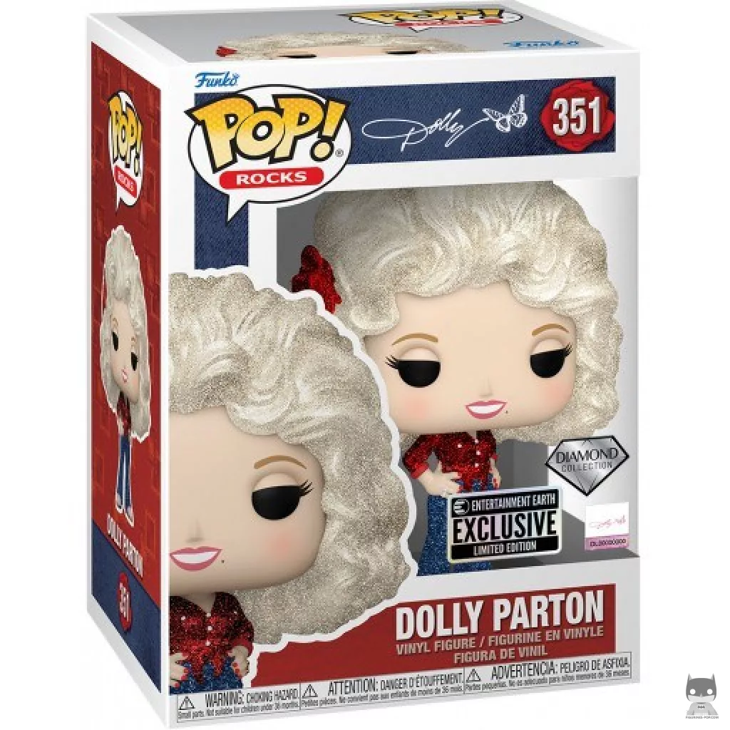 Dolly Parton (Diamond Glitter) Funko Pop! figure in its box
